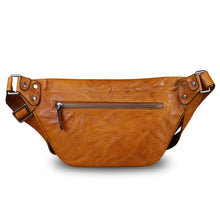 Load image into Gallery viewer, Genuine Leather Fanny Pack for Women and Men Vintage Real Leather Sling Bag Crossbody Bag Fashion Waist Bag Chest Purse
