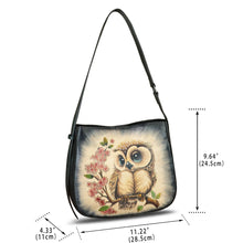 Load image into Gallery viewer, Genuine Leather Shoulder Bag for Women Hand Painted Handbag Handmade Purse Crossbody Sling Purse Casual Daypack
