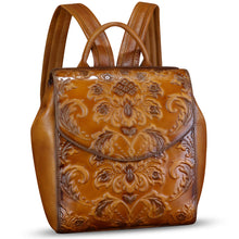 Load image into Gallery viewer, Genuine Leather Backpack Purse Vintage Casual Daypack College Bag Handmade Cowhide Western Rucksack
