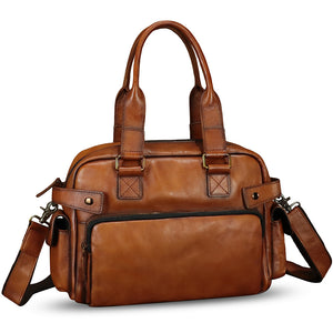 Genuine Leather Purses and Handbags for Men and Women Vintage Real Leather Messenger Bag Shoulder Briefcase Satchel Purse