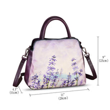 Load image into Gallery viewer, Genuine Leather Handbag for Women Hand Painted Leather Top Handle Satchel Handmade Crossbody Purse
