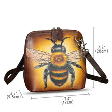 Load image into Gallery viewer, Genuine Leather Crossbody Bag for Women Hand Painted Leather Handmade Crossbody Satchel Purse Pouch
