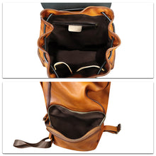 Load image into Gallery viewer, Genuine Leather Large Backpack for Men and Women Knapsack purse Rucksack Fashion Daypack High Capacity for Travel
