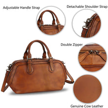 Load image into Gallery viewer, Genuine Leather Purse and Handbag for Women Fashion Handmade Leather Top Handle Purses Satchel Bags Shoulder Bag Strap
