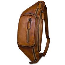 Load image into Gallery viewer, Genuine Leather Fanny Pack for Women and Men Real Leather Sling Bag Crossbody Bag Fashion Waist Bag Chest Purse
