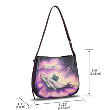 Load image into Gallery viewer, Genuine Leather Shoulder Bag for Women Hand Painted Handbag Handmade Purse Crossbody Sling Purse Casual Daypack
