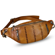 Load image into Gallery viewer, Genuine Leather Fanny Pack for Women Vintage Real Leather Waist Bag Fashion Hip Bag Sling Bag Crossbody Bag Purse
