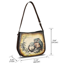 Load image into Gallery viewer, Genuine Leather Shoulder Bag for Women Hand Painted Handbag Handmade Purse Crossbody Sling Purse Casual Daypack
