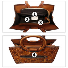 Load image into Gallery viewer, Genuine Leather Satchels for Women Top Handle Bags Handmade Vintage Crossbody Bag Purses Shoulder Bag
