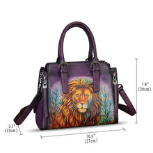 Load image into Gallery viewer, Genuine Leather Handbag for Women Hand Painted Leather Top Handle Purse Handmade Crossbody Satchel Tote Bag
