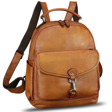 Load image into Gallery viewer, IVTG Genuine Leather Backpack for Women Vintage Laptop Knapsack Purse Rucksack Fashion Daypack Bag High Capacity for Travel

