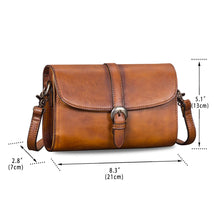 Load image into Gallery viewer, Genuine Leather Small Purses and Handbags for Women Vintage Real Leather Shoulder Bag Crossbody Purse Satchel Bags Strap
