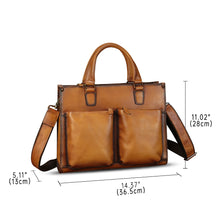 Load image into Gallery viewer, Genuine Leather Messenger Bag Briefcase for Men Vintage Real Leather Shoulder Bag Crossbody Bag Computer Laptop Bag Search this page
