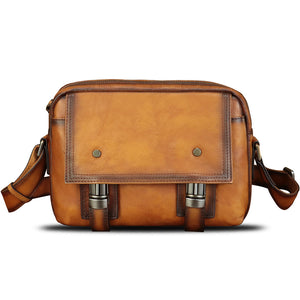 Genuine Leather Shoulder Bag Crossbody Bag for Men Vintage Real Leather Satchel for Men Messenger Bag for Work Travel