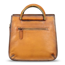 Load image into Gallery viewer, Genuine Leather Satchel for Women Hand Painted Leather Handbag Top Handle Bags Handmade Purse Crossbody Bag Purse
