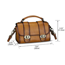 Load image into Gallery viewer, Genuine Leather Satchel for Women Vintage Purse Handmade Handbag Retro Crossbody Bag Purse
