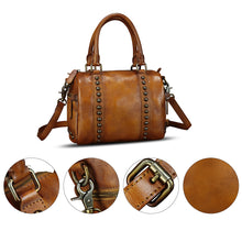 Load image into Gallery viewer, Genuine Leather Handbags for Women Purse Satchel Vintage Handmade Handbag Crossbody Shoulder Bags
