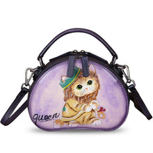 Load image into Gallery viewer, Genuine Leather Crossbody Bag for Women Hand Painted Leather Handmade Small Satchel Handbag Crossbody Purse
