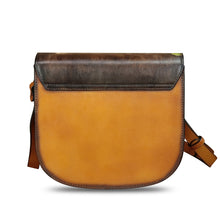 Load image into Gallery viewer, Genuine Leather Crossbody Bag for Women Hand Painted Pattern Handmade Crossbody Satchel Handbag Hand Drawn Purse
