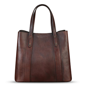 Genuine Leather Handbag Satchel for Women Hand Painted Leather Handmade Work Tote Bag Casual Shoulder Purse