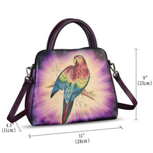 Load image into Gallery viewer, Genuine Leather Handbag for Women Hand Painted Leather Top Handle Satchel Handmade Crossbody Purse
