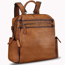 Load image into Gallery viewer, Genuine Leather Backpack Purse for Women Vintage Casual Daypack Knapsack Handmade Rucksack Convertible Shoulder Bag
