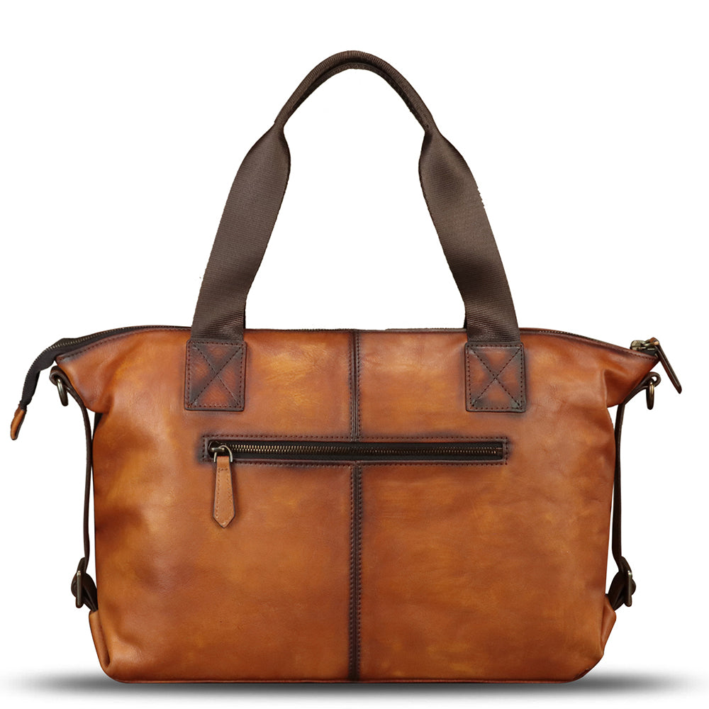Genuine Leather Messenger Bag and Briefcase Purse for Men Leather Top ...
