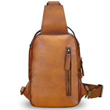 Load image into Gallery viewer, Genuine Leather Sling Bag for Men and Women Vintage Real Leather Sling Backpack Shoulder Crossbody Bag Chest Bags

