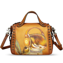Load image into Gallery viewer, Hand painted Genuine Leather Purse and Handbag for Women Crossbody Shoulder Bag
