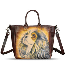 Load image into Gallery viewer, Hand painted Genuine Leather Purse and Handbag for Women Tote Bag Shoulder Bag
