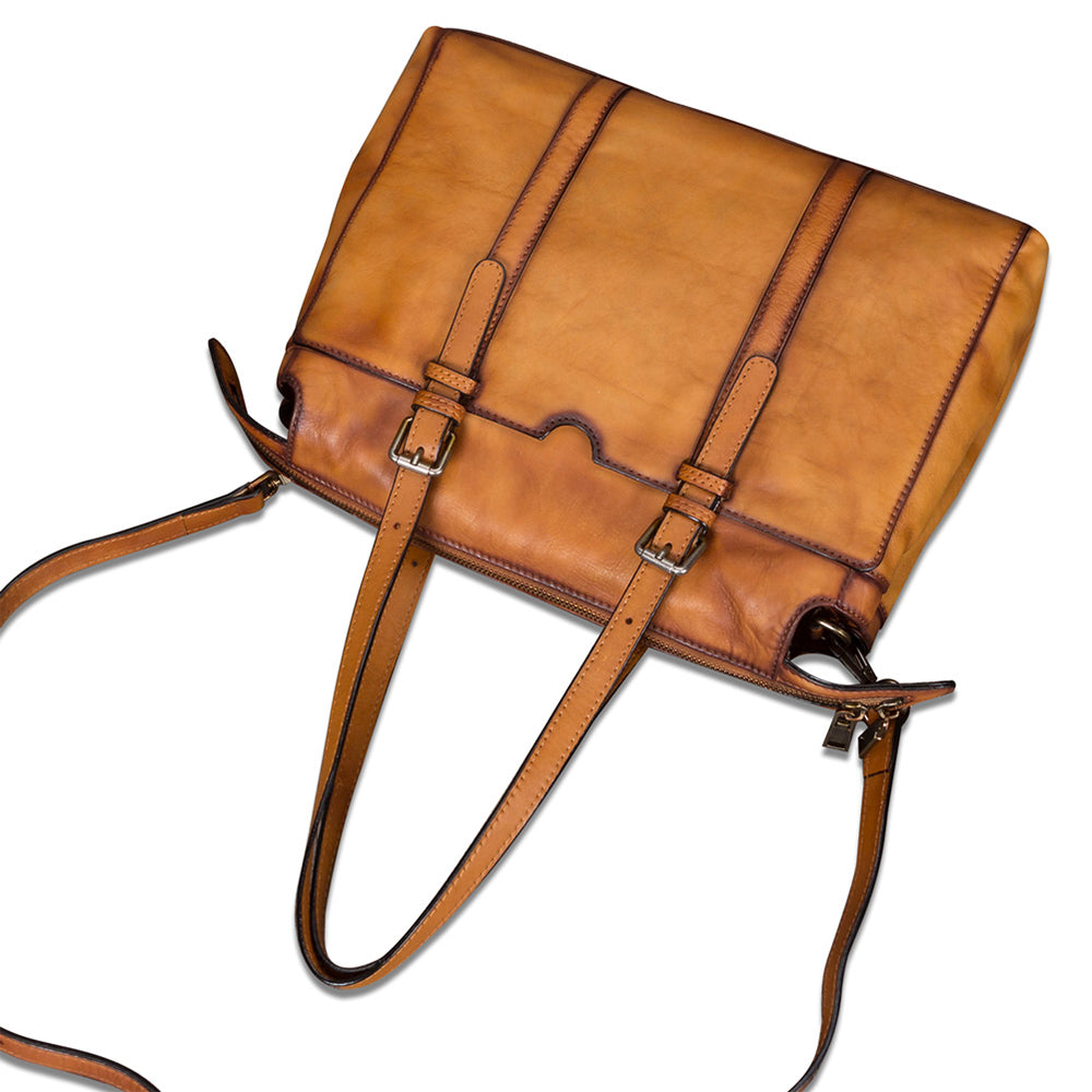 Genuine Leather Shoulder Bag Tote Bag for Women Vintage Real Leather P ...