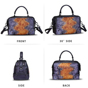 Genuine Leather Satchel for Women Purse Vintage Handmade Top Handle Handbag Retro Designer Crossbody Bag Purse