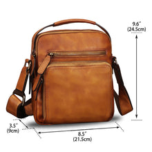 Load image into Gallery viewer, Genuine Leather Purse and Shoulder Bag for Men Vintage Real Leather Messenger Bag Handbag Crossbody Satchel Purse Strap
