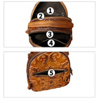 Genuine Leather Backpack for Women Crossbody Shoulder Bag Vintage Rucksack Fashion Knapsack Purse Daypack Bag