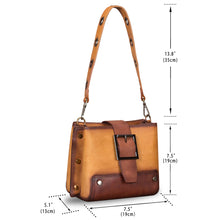 Load image into Gallery viewer, Genuine Leather Crossbody Bag for Women Vintage Shoulder Satchel Purse with Convertible Double Straps Handbag
