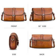 Load image into Gallery viewer, Genuine Leather Small Purses and Handbags for Women Vintage Real Leather Shoulder Bag Crossbody Purse Satchel Bags Strap
