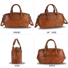 Load image into Gallery viewer, Genuine Leather Purse and Handbag for Women Fashion Handmade Leather Top Handle Purses Satchel Bags Shoulder Bag Strap
