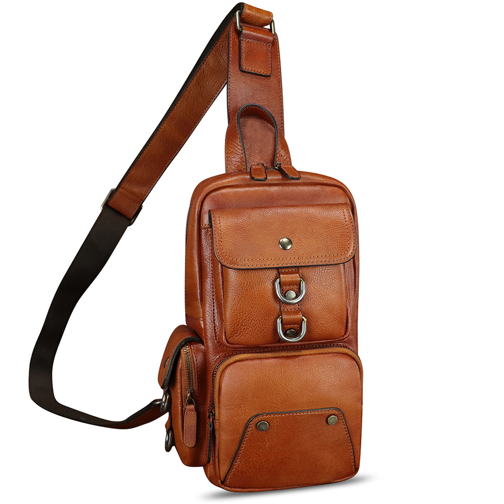 Genuine Leather Sling Bag for Men and Women Crossbody  display picture 1