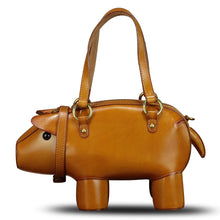 Load image into Gallery viewer, Genuine Leather Purse and Handbag for Women Pig Shape Crossbody Shoulder Bag
