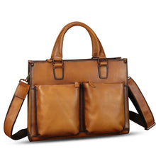 Load image into Gallery viewer, Genuine Leather Messenger Bag Briefcase for Men Vintage Real Leather Shoulder Bag Crossbody Bag Computer Laptop Bag Search this page
