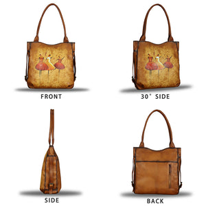 Genuine Leather Shoulder Bag Purse for Women Retro Top Handle Bags Handmade Vintage Crossbody Tote Handbags Purse