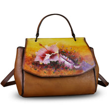 Load image into Gallery viewer, Genuine Leather Satchel for Women Crossbody Bags Handmade Vintage Top Handle Handbags Purse
