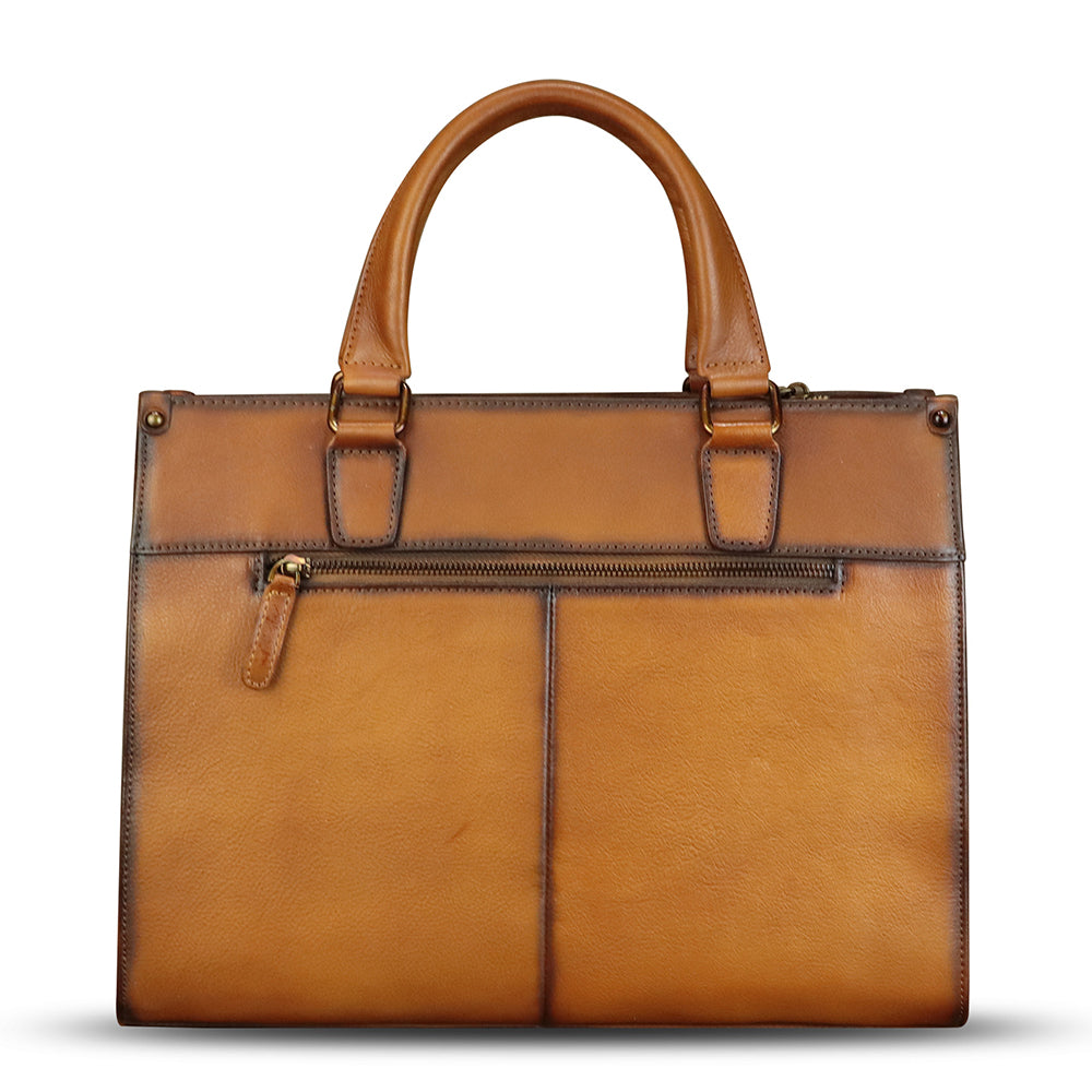 Genuine Leather Messenger Bag Briefcase for Men Vintage Real Leather S ...