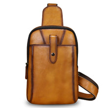 Load image into Gallery viewer, Genuine Leather Silng Bag for Men and Women Real Leather Sling Backpack Fashion Shoulder Crossbody Bag Chest Purse
