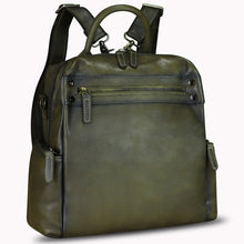 Load image into Gallery viewer, Genuine Leather Backpack Purse for Women Vintage Casual Daypack Knapsack Handmade Rucksack Convertible Shoulder Bag
