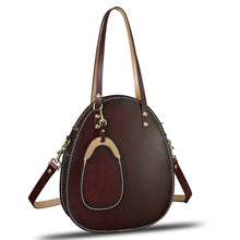 Load image into Gallery viewer, Genuine Leather Handbag Purse for Women Retro Top Handle Bags Satchel Handmade Vintage Crossbody Shoulder Bag
