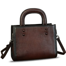 Load image into Gallery viewer, Genuine Leather Small Crossbody Bag for Women Vintage Real Leather Shoulder Bag Handbag Satchel Purse Phone Bag with Strap
