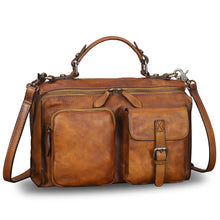 Load image into Gallery viewer, Genuine Leather Purses and Handbags for Women Vintage Leather Messenger Bag Shoulder Bag Satchel Purses with Strap
