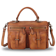 Load image into Gallery viewer, Genuine Leather Purse and Handbag for Women Vintage Handmade Leather Top Handle Satchel Purses Shoulder Bag Strap
