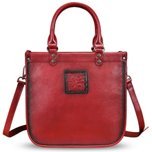 Load image into Gallery viewer, Genuine Leather Handbags for Women Vintage Real Leather Fashion Tote Bag Shoulder Bag Crossbody Bag Satchel Purse
